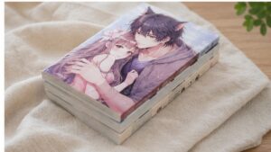 紙の漫画単行本を重ねた発売イメージ