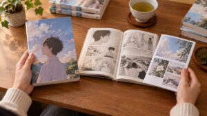 大正時代の日本家屋で寄り添う和装女性と学生服姿の若い夫婦のイメージ