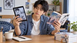 『氷の城壁』を電子書籍と紙の単行本で読む方法を比較するイメージ